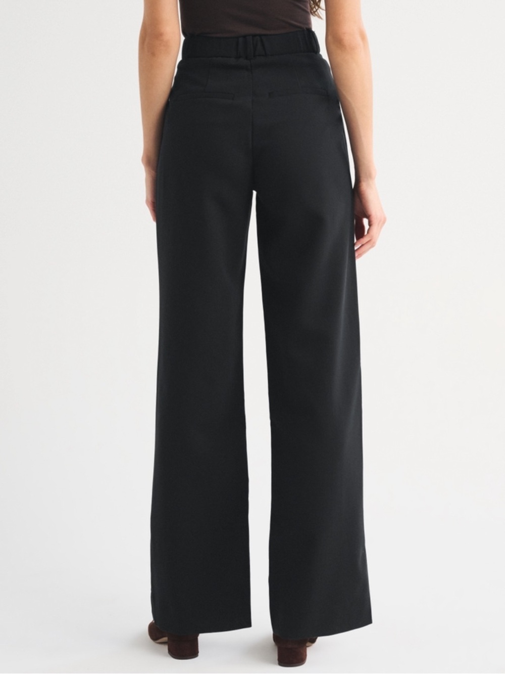 Abercrombie & Fitch women’s black Sloane Tailored Wide Leg Pants - Picture 2 of 6